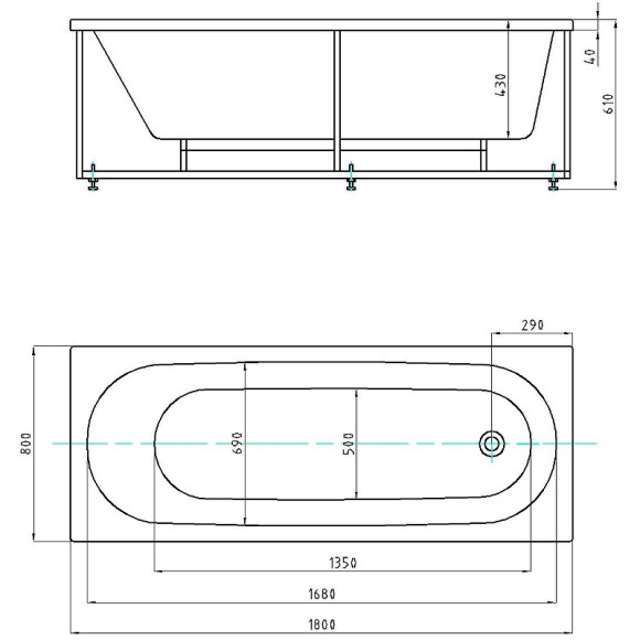 Акриловая ванна Aquatek Оберон 180х80 OBR180-0000002 без гидромассажа с фронтальной панелью с каркасом (вклеенный) со слив-переливом (слева) Акриловая ванна Aquatek Оберон 180х80 OBR180-0000002 без гидромассажа с фронтальной панелью с каркасом (вклеенный) со слив-переливом (слева)