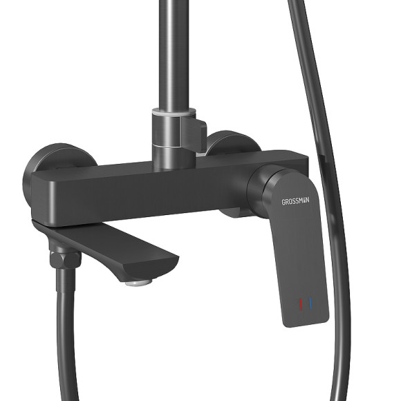 Душевая система Grossman Cosmo 500.K35.02.420 Графит брашированный Душевая система Grossman Cosmo 500.K35.02.420 Графит брашированный