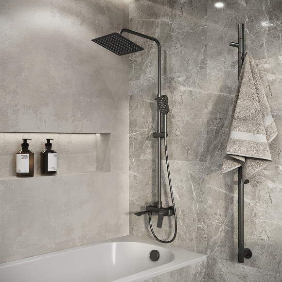 Душевая система Grossman Cosmo 500.K35.02.420 Графит брашированный Душевая система Grossman Cosmo 500.K35.02.420 Графит брашированный