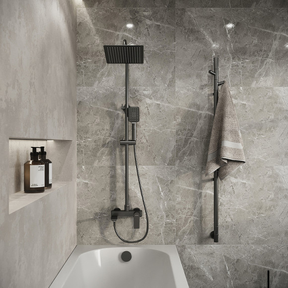 Душевая система Grossman Cosmo 500.K35.02.420 Графит брашированный Душевая система Grossman Cosmo 500.K35.02.420 Графит брашированный