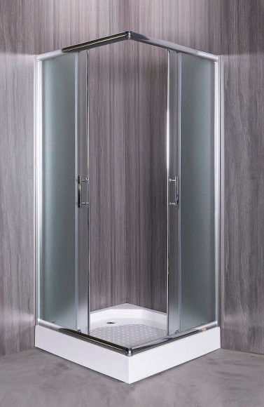 Душевой уголок Esbano ESR-8034 100x100 ESUGR8034 профиль Хром стекло рифленое
