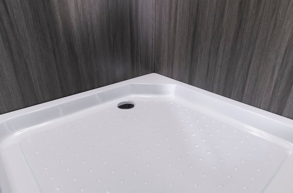 Душевой уголок Esbano ESR-8034 100x100 ESUGR8034 профиль Хром стекло рифленое