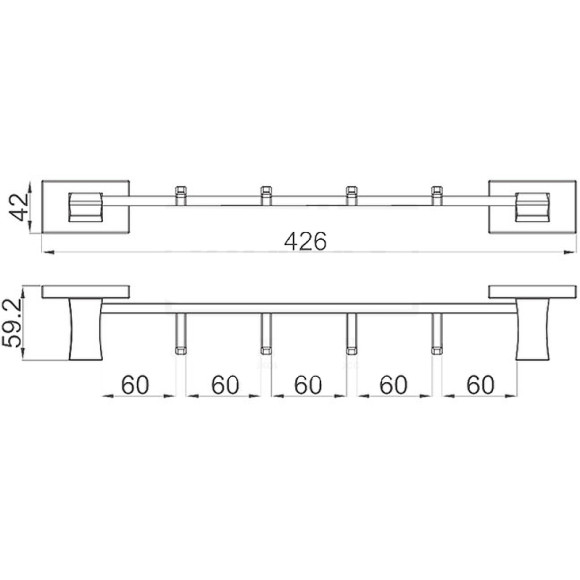 Вешалка для полотенец Gappo G0716-40 Хром Вешалка для полотенец Gappo G0716-40 Хром