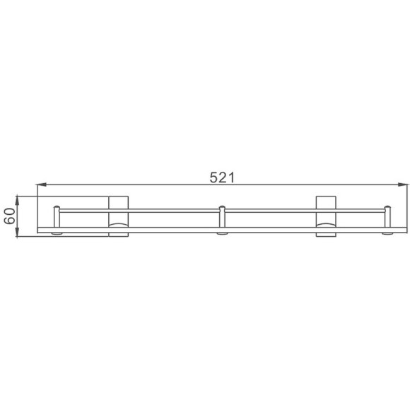 Стеклянная полка Haiba HB8807 Хром Стеклянная полка Haiba HB8807 Хром