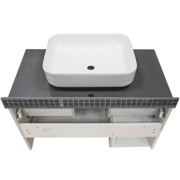 Тумба с раковиной Comforty Прага 90 00-00014424 подвесная Дуб белый Белая глянцевая Графит Тумба с раковиной Comforty Прага 90 00-00014424 подвесная Дуб белый Белая глянцевая Графит