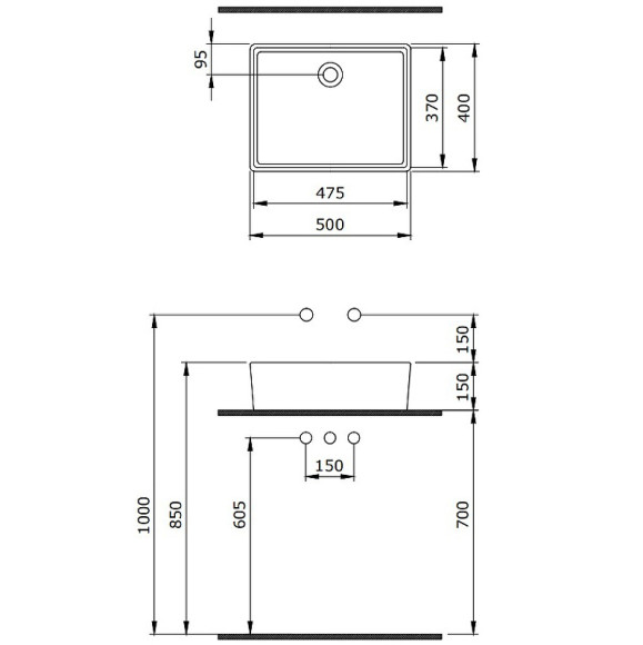 Раковина-чаша Berges Ego 50 181001 Белая глянцевая
