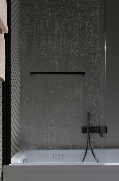 Шторка на ванну Allen Brau Priority 80 3.31022.BBA профиль Черный браш стекло прозрачное Шторка на ванну Allen Brau Priority 80 3.31022.BBA профиль Черный браш стекло прозрачное