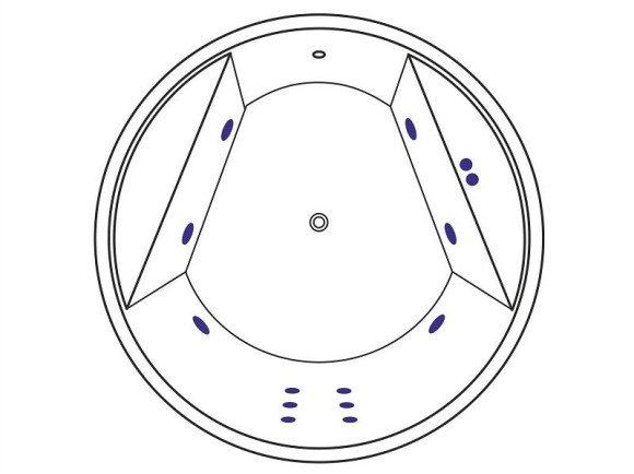 Акриловая ванна Excellent Great Arc 160x160 WAEX.GRE16.LINE.BR с гидромассажем Акриловая ванна Excellent Great Arc 160x160 WAEX.GRE16.LINE.BR с гидромассажем