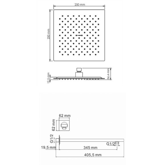 Душевая система WasserKRAFT A175571 Золото матовое Душевая система WasserKRAFT A175571 Золото матовое