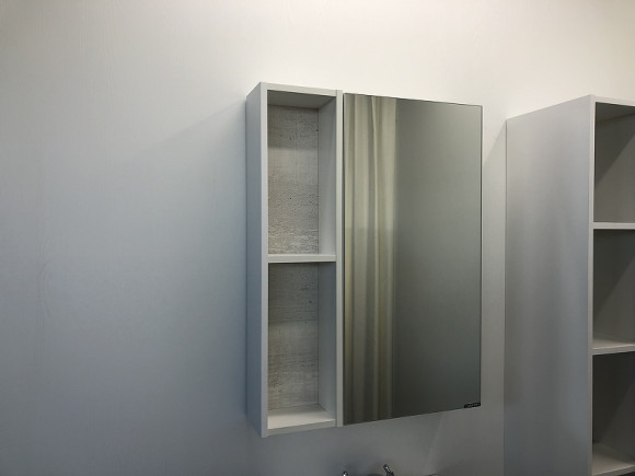 Зеркальный шкаф Comforty Прага 60 00004147599 Дуб белый