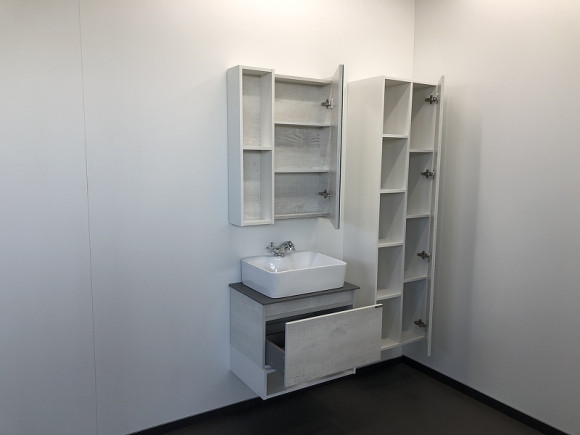 Зеркальный шкаф Comforty Прага 60 00004147599 Дуб белый