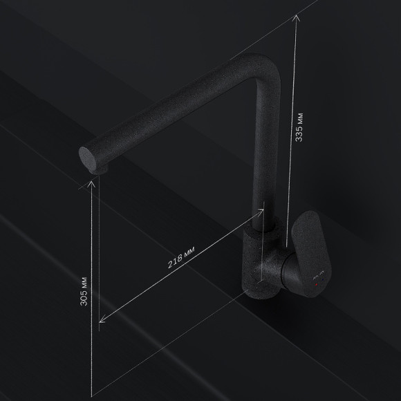 Смеситель для кухни AM.PM Like F8005022 Черный матовый