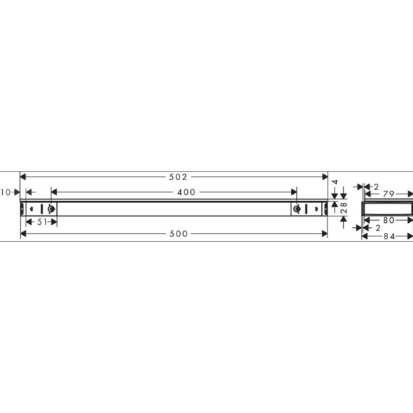 Стеклянная полка Hansgrohe Rainfinity 50 26844700 Белый матовый Графит Стеклянная полка Hansgrohe Rainfinity 50 26844700 Белый матовый Графит