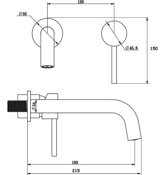 Смеситель для раковины Bronze de Luxe Scandi 14511BR Бронза глянцевая Смеситель для раковины Bronze de Luxe Scandi 14511BR Бронза глянцевая