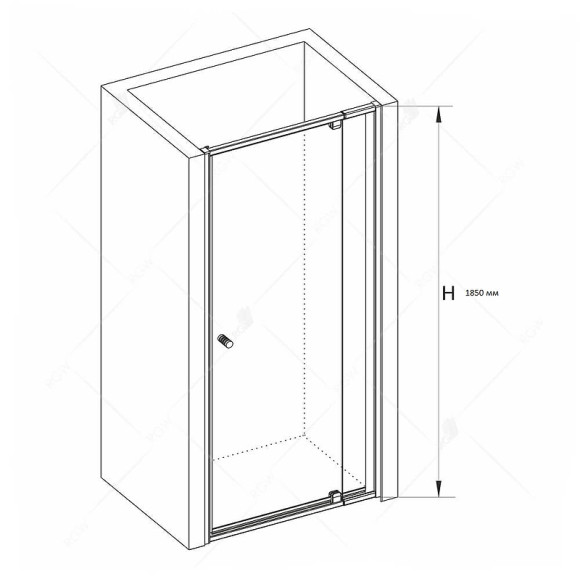 Душевая дверь RGW Passage PA-02 100 41080200-11 профиль Хром стекло прозрачное