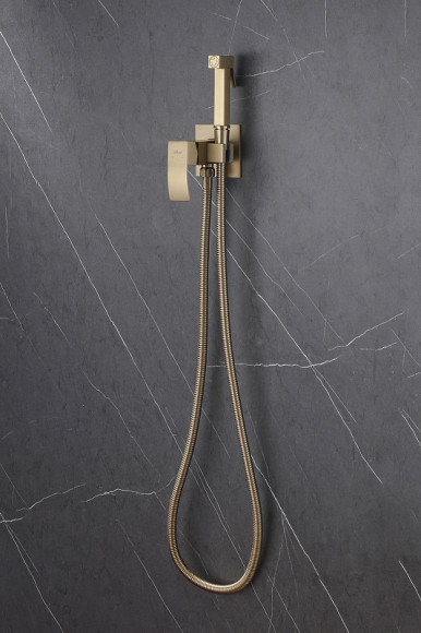 Гигиенический душ со смесителем Abber Wasserfall AF8625G Золото матовое Гигиенический душ со смесителем Abber Wasserfall AF8625G Золото матовое