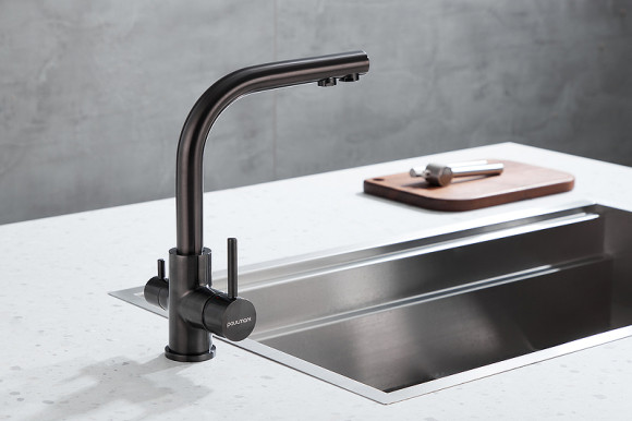 Смеситель для кухни Paulmark Essen Es213011-GM Вороненая сталь