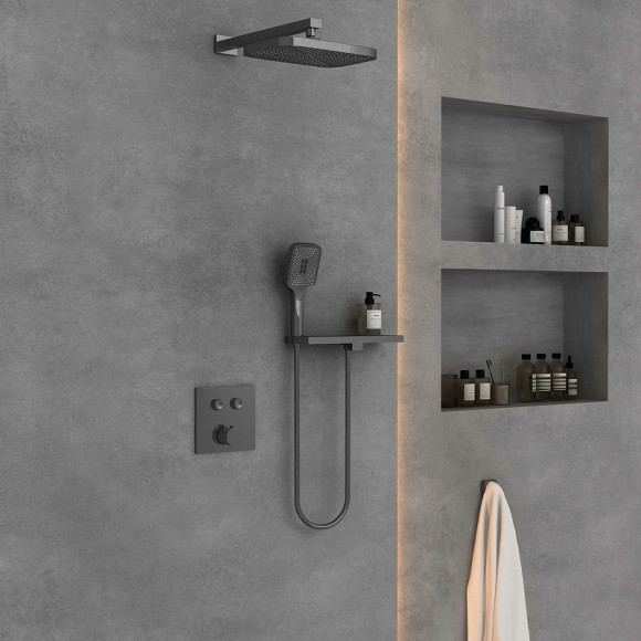 Душевая система Vincea VSFW-4211RGM Вороненая сталь