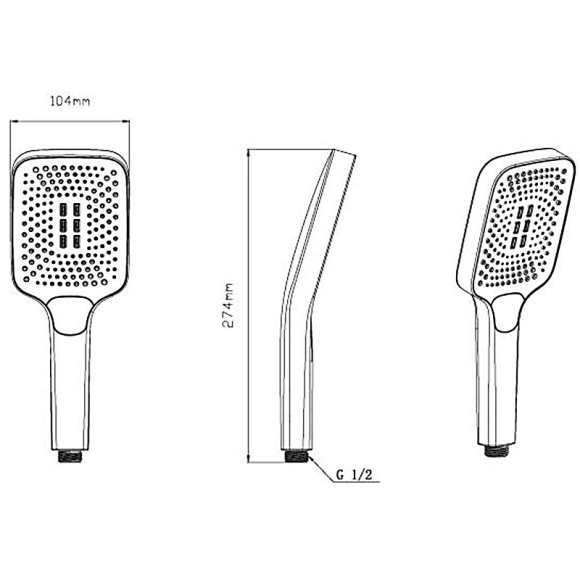 Душевая система Vincea VSFW-4211RGM Вороненая сталь