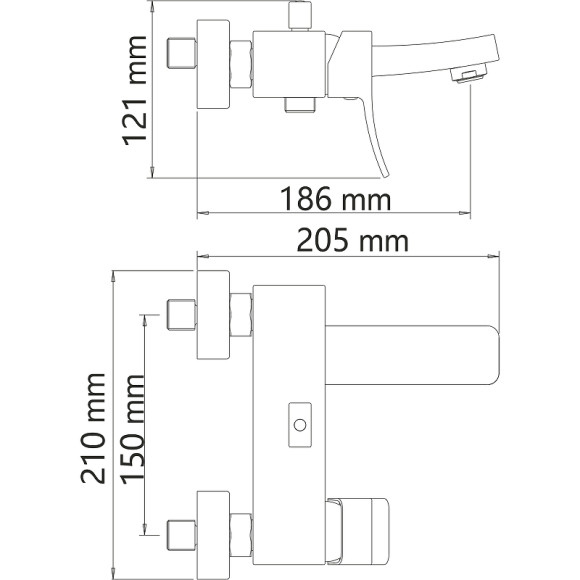 Смеситель для ванны WasserKRAFT Aller 1061 Хром Смеситель для ванны WasserKRAFT Aller 1061 Хром