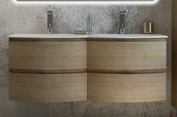 Тумба под раковину Cezares Vague 69 54834 подвесная Rovere tabacco