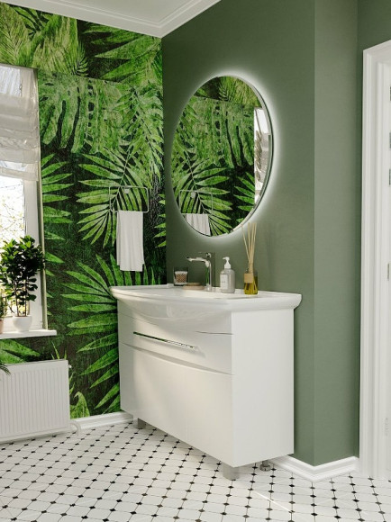 Тумба под раковину 1MarKa Lina New 105Н У94492 Белый глянец