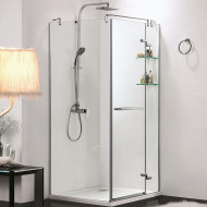 Душевой уголок Azario Montreal 90х90 AZ-NWG1231-R профиль Хром стекло прозрачное