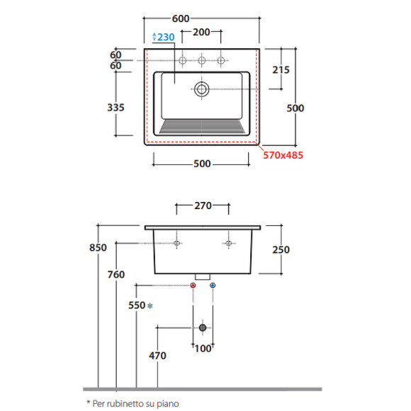 Раковина Globo Forty3 60 FO063.BI*0 Белая