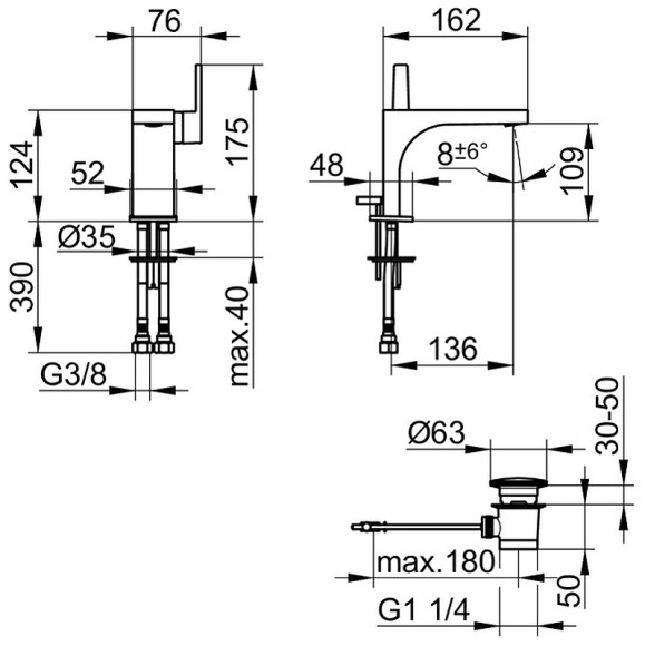 Смеситель для раковины Keuco Edition 11 51104010000 Хром Смеситель для раковины Keuco Edition 11 51104010000 Хром