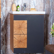 Тумба под раковину Бриклаер Форест 50 4627125414640 подвесная Дуб золотой Антрацит Тумба под раковину Бриклаер Форест 50 4627125414640 подвесная Дуб золотой Антрацит