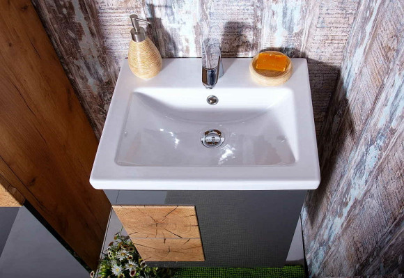 Тумба под раковину Бриклаер Форест 50 4627125414640 подвесная Дуб золотой Антрацит Тумба под раковину Бриклаер Форест 50 4627125414640 подвесная Дуб золотой Антрацит