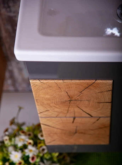 Тумба под раковину Бриклаер Форест 50 4627125414640 подвесная Дуб золотой Антрацит Тумба под раковину Бриклаер Форест 50 4627125414640 подвесная Дуб золотой Антрацит