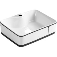 Раковина-чаша Point Аврора 49 PN43103WB Белая с чёрным