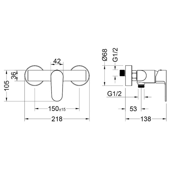 Комплект смесителей Aquatek Оберон AQ1231CR Хром Комплект смесителей Aquatek Оберон AQ1231CR Хром