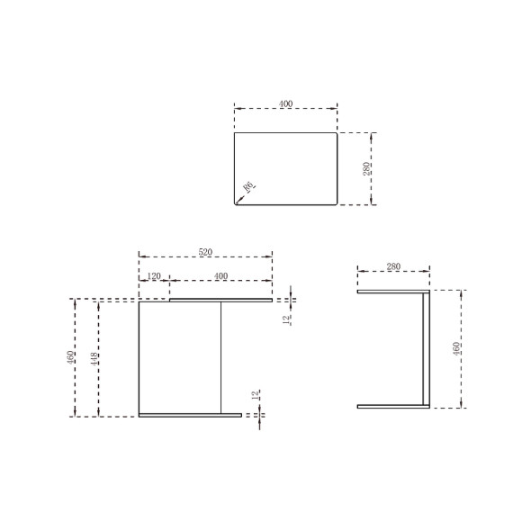 Столик Abber Stein AS1636 Белый Столик Abber Stein AS1636 Белый