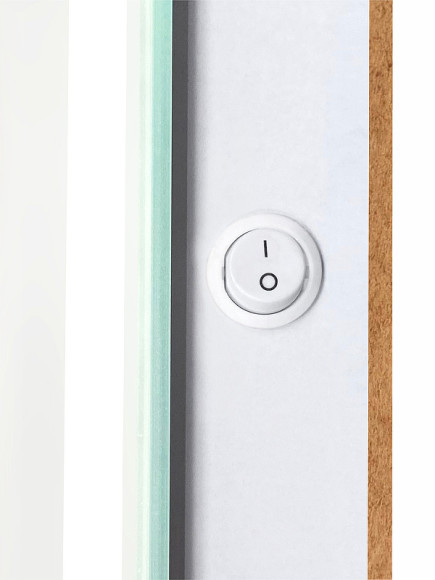 Зеркало Континент Торрес Люкс 700х500 ЗЛП1532 с подсветкой с механический выключателем