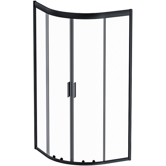 Комплект душевого уголка с душевой системой и аксессуарами AM.PM Gem 90x90 WK90EN профиль Черный матовый стекло прозрачное Комплект душевого уголка с душевой системой и аксессуарами AM.PM Gem 90x90 WK90EN профиль Черный матовый стекло прозрачное