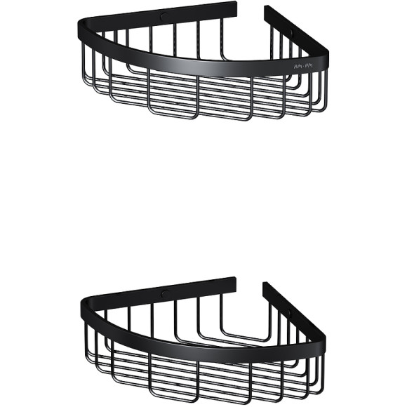 Комплект душевого уголка с душевой системой и аксессуарами AM.PM Gem 90x90 WK90EN профиль Черный матовый стекло прозрачное Комплект душевого уголка с душевой системой и аксессуарами AM.PM Gem 90x90 WK90EN профиль Черный матовый стекло прозрачное