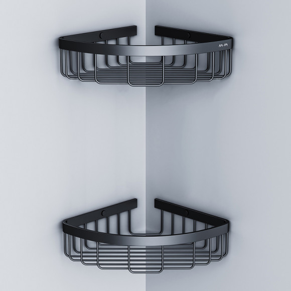 Комплект душевого уголка с душевой системой и аксессуарами AM.PM Gem 90x90 WK90EN профиль Черный матовый стекло прозрачное Комплект душевого уголка с душевой системой и аксессуарами AM.PM Gem 90x90 WK90EN профиль Черный матовый стекло прозрачное