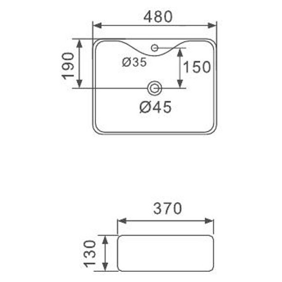 Раковина-чаша Gappo 48 GT206 Белая