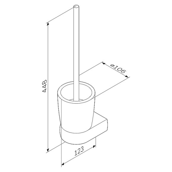 Ершик для унитаза AM.PM Sensation A3033300 хром/матовое стекло Ершик для унитаза AM.PM Sensation A3033300 хром/матовое стекло