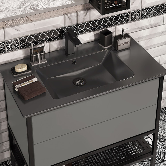 Тумба под раковину Opadiris Треви 90 00-00003872 Серая матовая Тумба под раковину Opadiris Треви 90 00-00003872 Серая матовая