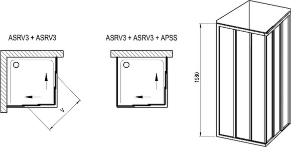 Душевая дверь Ravak Supernova ASRV3-75 198 15V30UR2ZG профиль Сатин стекло Grape Душевая дверь Ravak Supernova ASRV3-75 198 15V30UR2ZG профиль Сатин стекло Grape