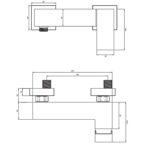 Смеситель для душа Omnires Fresh FR7140CR Хром Смеситель для душа Omnires Fresh FR7140CR Хром