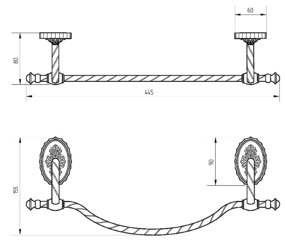 Полотенцедержатель Migliore Edera 16923 Хром Полотенцедержатель Migliore Edera 16923 Хром