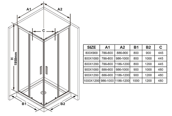 Душевая дверь Ravak Blix Slim BLSRV2K-100 X1XMA0300Z1 профиль Черный матовый стекло Transparent Душевая дверь Ravak Blix Slim BLSRV2K-100 X1XMA0300Z1 профиль Черный матовый стекло Transparent