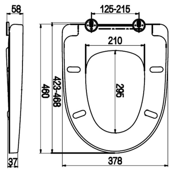 Унитаз AM.PM Awe C111738SC подвесной с сиденьем Микролифт
