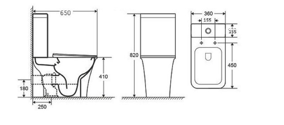 Унитаз компакт Grossman Galaxy GR-4470S с бачком и сиденьем Микролифт