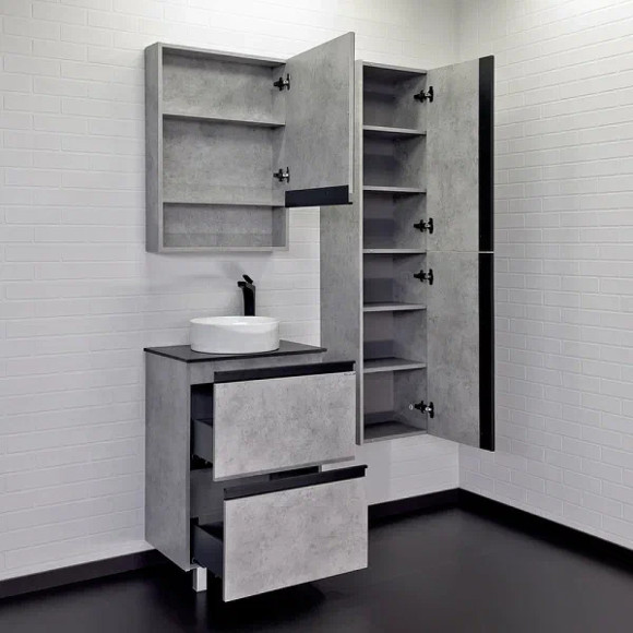 Тумба с раковиной Comforty Эдинбург 60Н 00-00004767 Бетон светлый