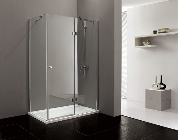 Душевой уголок Cezares Verona 120х80 R VERONA-W-AH-1-120/80-P-Cr-R профиль Хром стекло рифленое